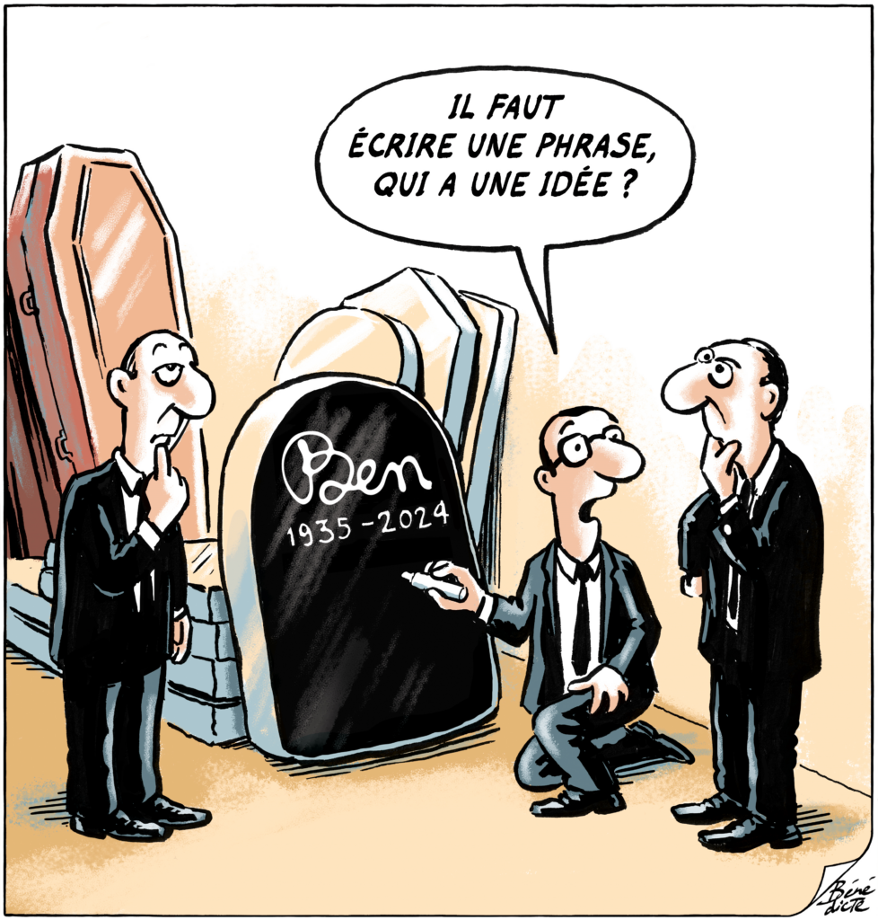 Ben Vautier Nachruf Cartoon