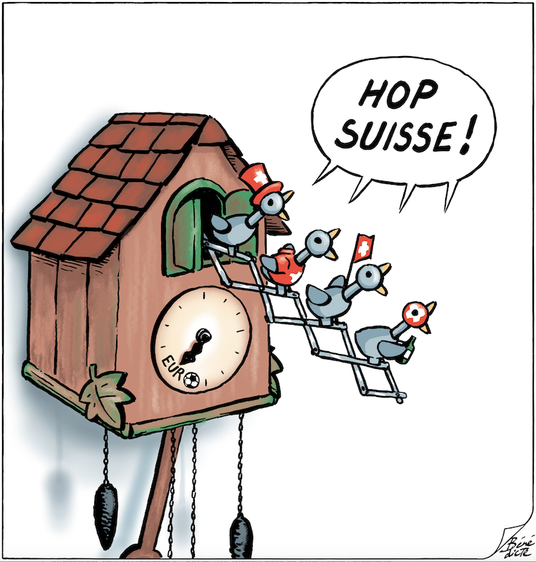 Cartoon Bénédicte Fussball-EM