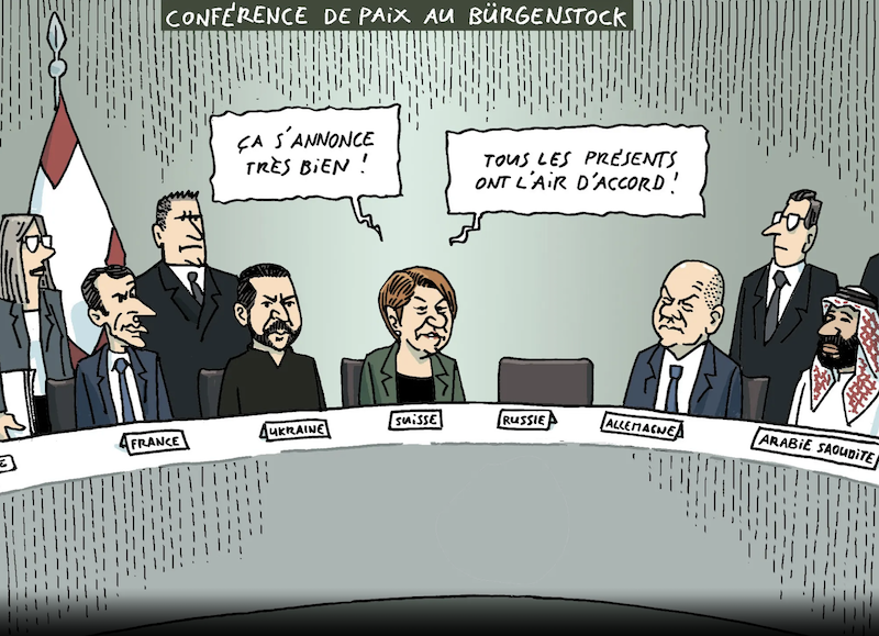 Cartoon Herrmann Bürgenstock Konferenz