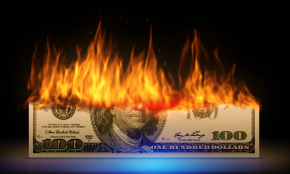 dollar burning