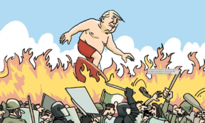 Trump in LA Cartoon