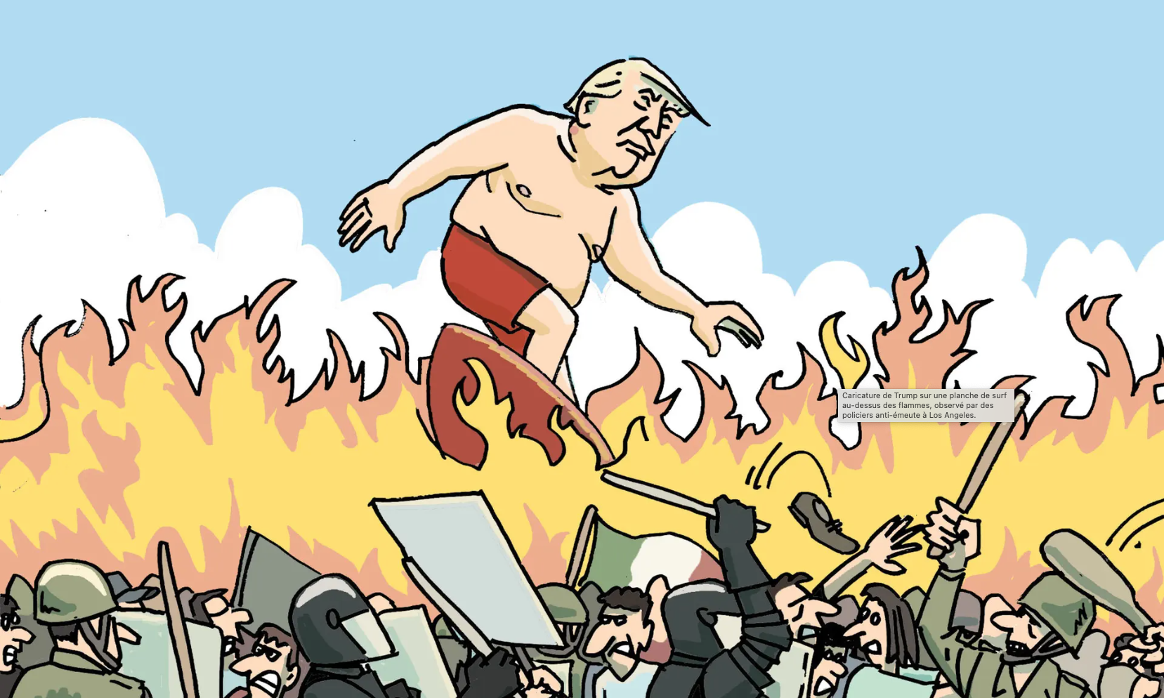 Trump in LA Cartoon