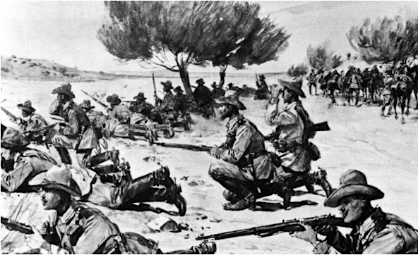 Deutsche Soldaten gegen die Herero