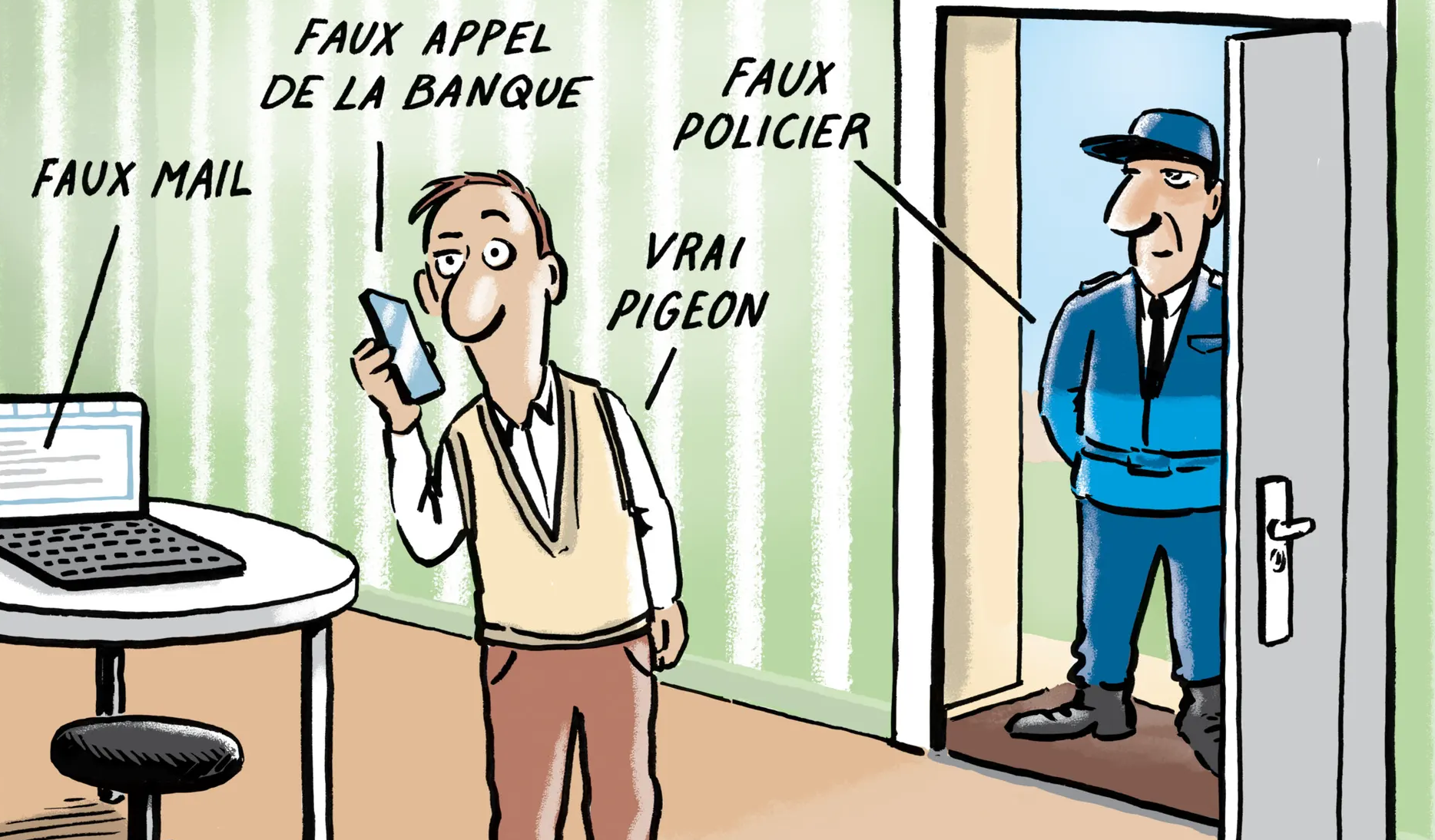 Trickbetrüger flach