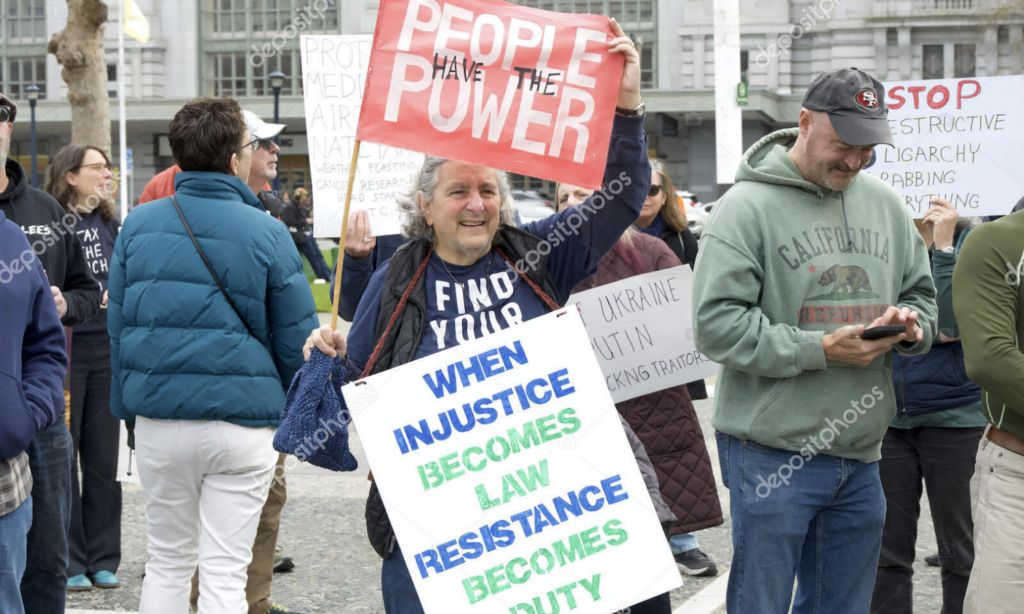 Proteste im März 2025 in San Francisco gegen Korruption. Massenproteste blieben bis heute aus. Sheila2002