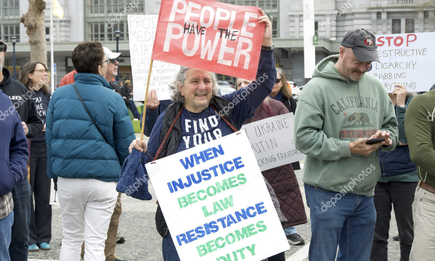 Proteste im März 2025 in San Francisco gegen Korruption. Massenproteste blieben bis heute aus. Sheila2002