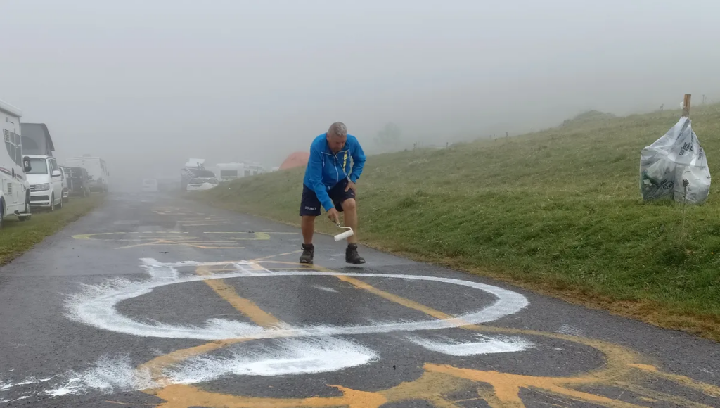 Tour de France Strassensäuberung