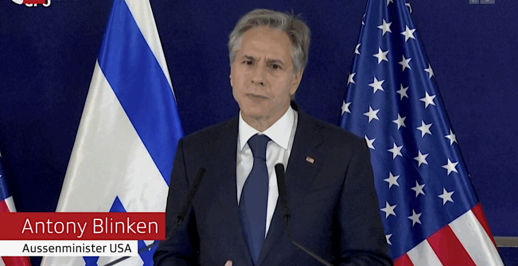 Antony Blinken am 12. Oktober 2023 in Tel Aviv