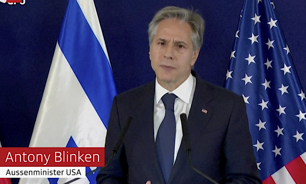 Antony Blinken am 12. Oktober 2023 in Tel Aviv