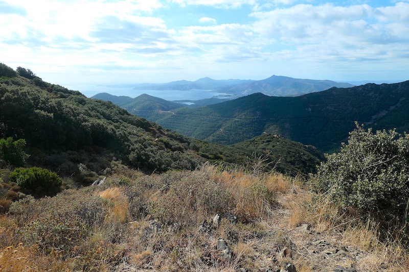 Blick vom Col de Rumpissar Richtung Costa Brava