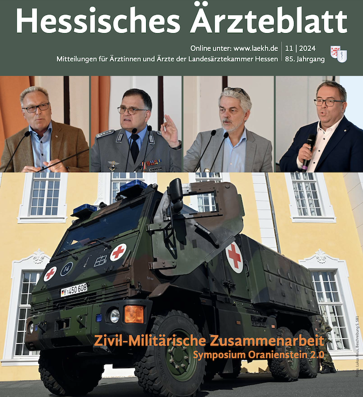 Titelbild «Hessisches Ärzteblatt» 11/2024