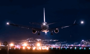 Nachtflug Flughafen