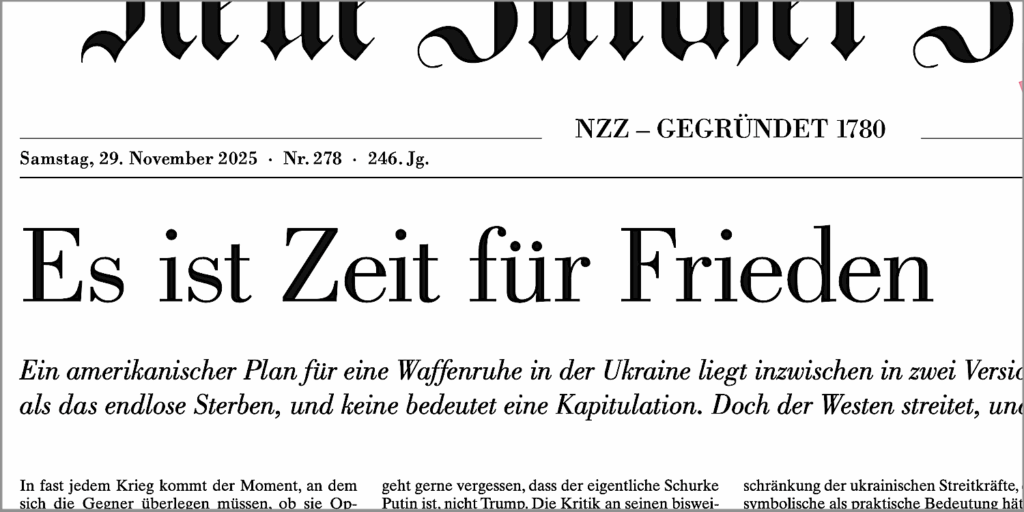 251129 NZZ Front Frieden YY