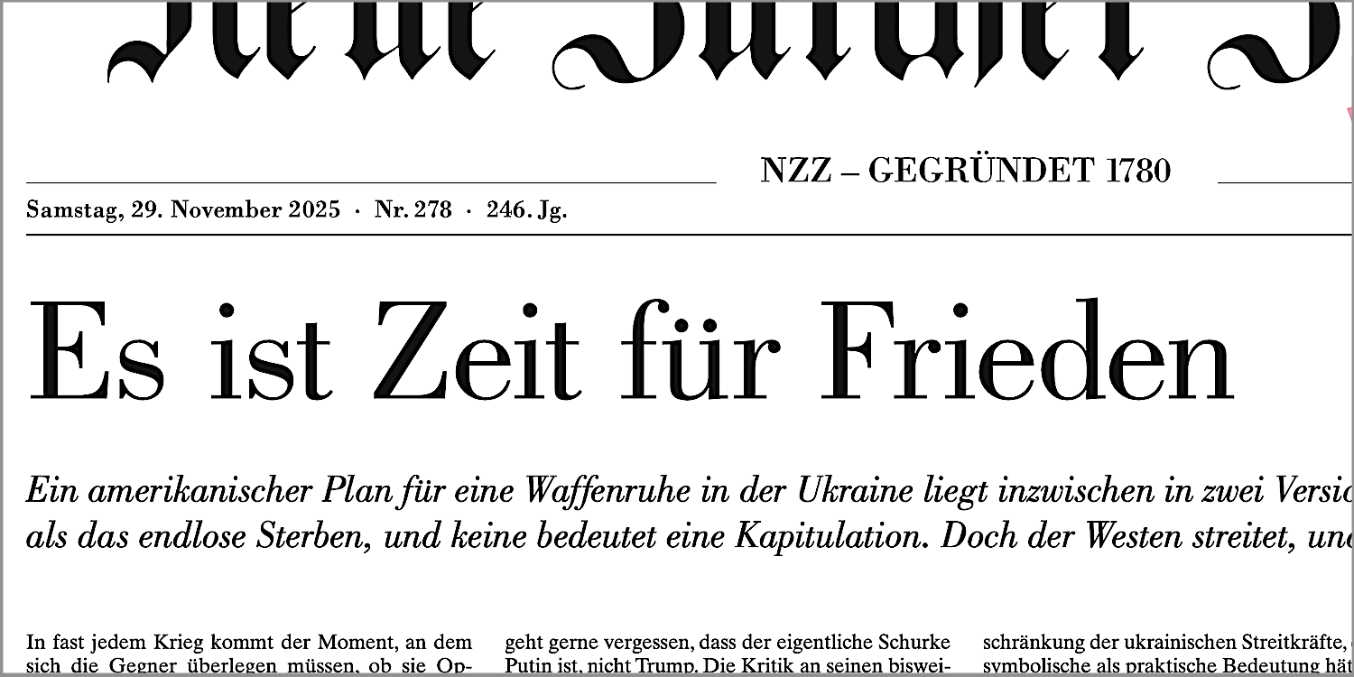 251129 NZZ Front Frieden YY