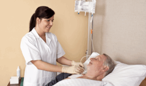 Patient bekommt Infusion