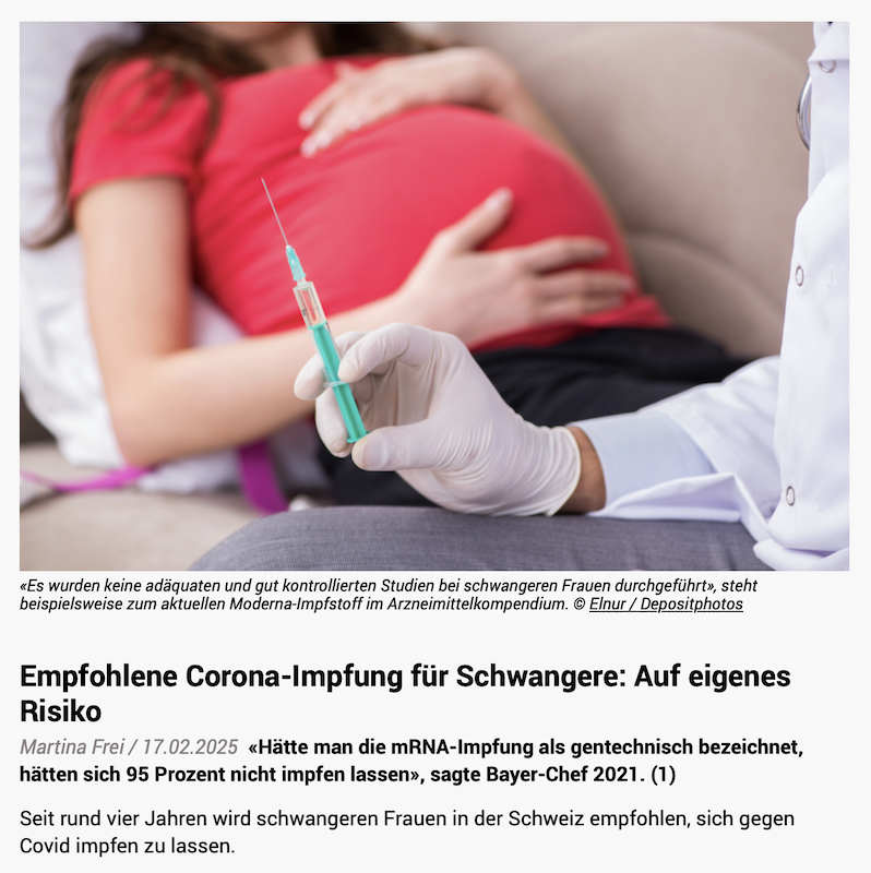 Artikel Schwangere Covid-Impfung