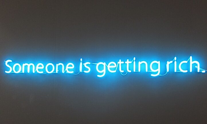 Someone is gettig rich.Claire Fontaine