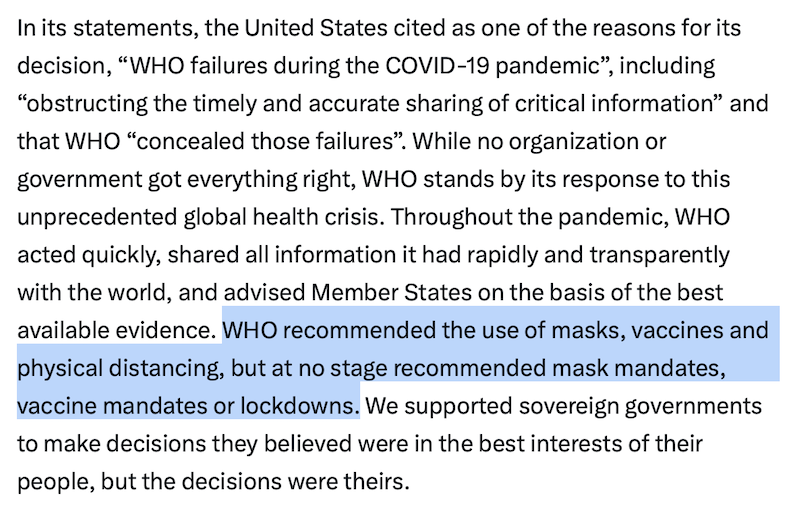 WHO-Stellungnahme auf X vom 24.1.2026