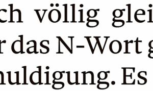 Die Heuchelei mit dem N-Wort