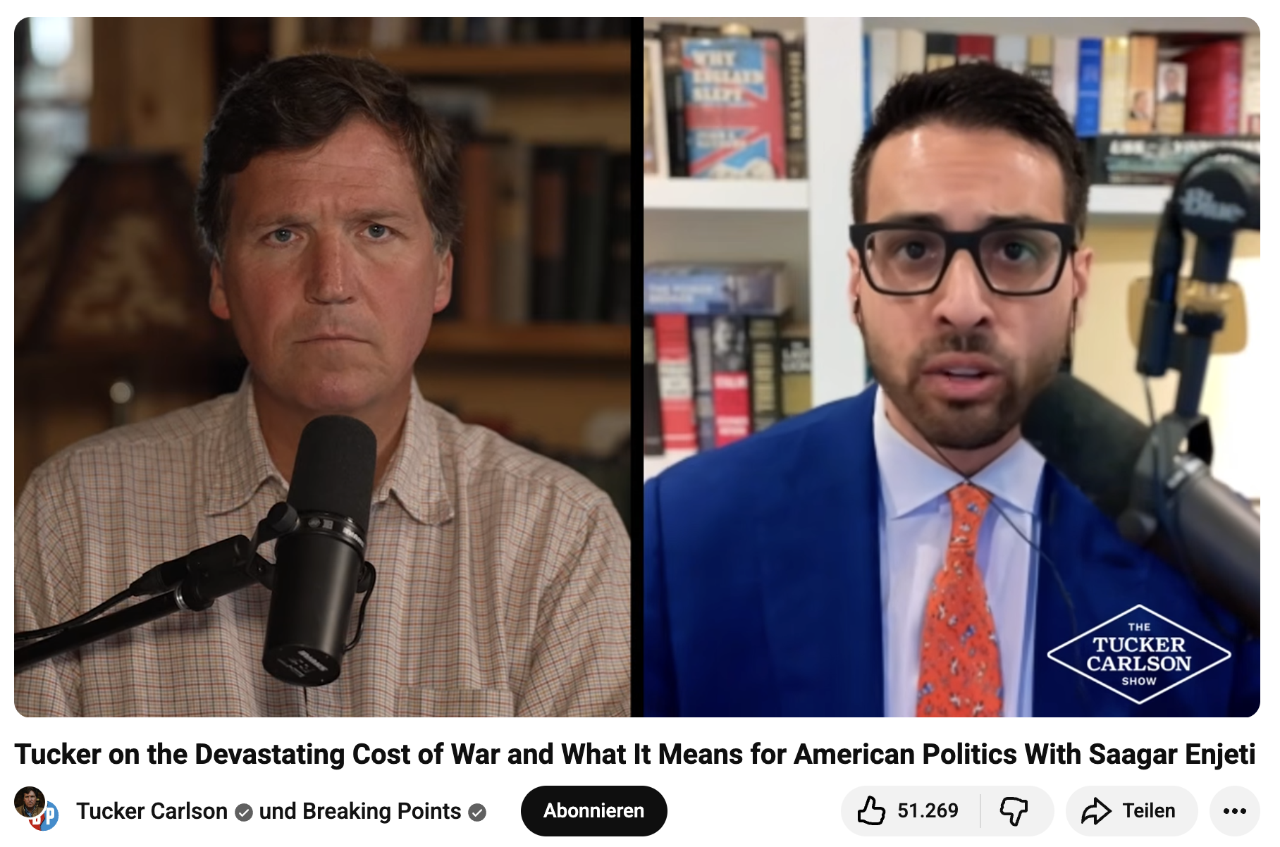 Tucker Carlson und Saagar Enjeti