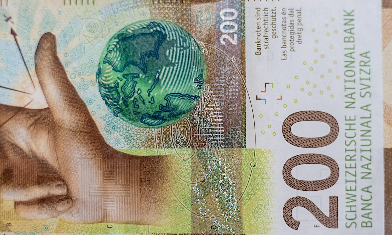 World money collection. Fragments of Swiss money