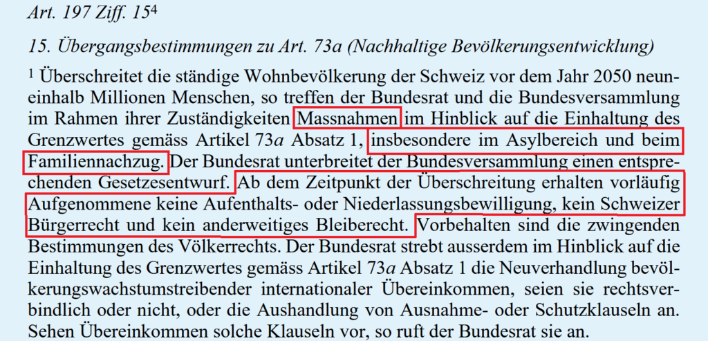 Abstimmungsbotschaft
