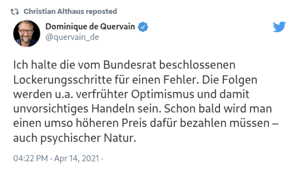 Tweet de Quervain