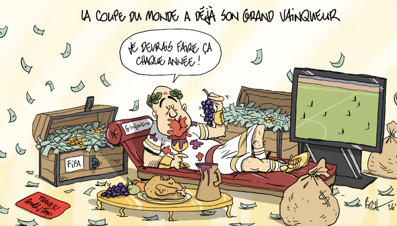 Pitch Karikatur zu G. Infantino