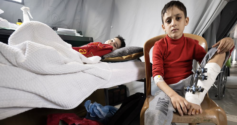 Verletzte Kinder in Gaza