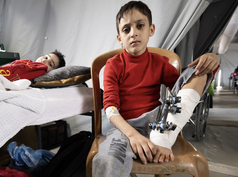 Verletzte Kinder Gaza-Krieg