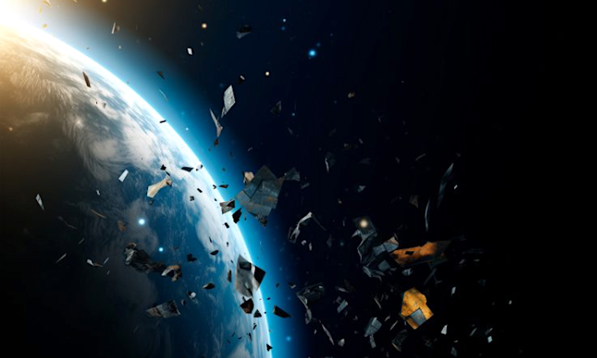Müll im Weltall.SciTechDaily,com