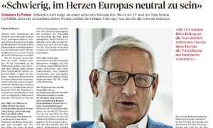 Tamedia-Zeitungen: Der Schwede ist gut, der Russe ist böse