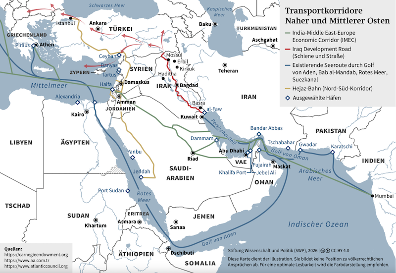 Transportkorridore Naher und Mittlerer Osten
